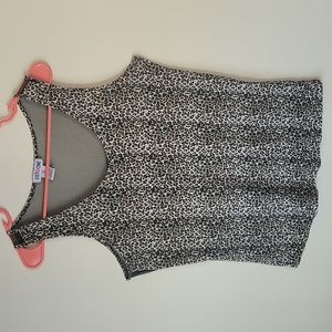 Just One Leopard Sleeveless Net Top SZ XL
